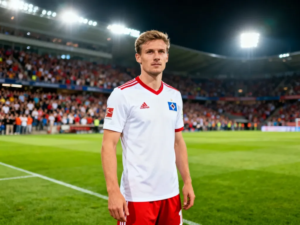 Piłkarz Wisły Kraków w biało-czerwonym stroju na murawie stadionu podczas meczu przy pełnych trybunach.